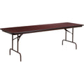 8-Foot Mahogany Melamine Laminate Folding Banquet Table M195