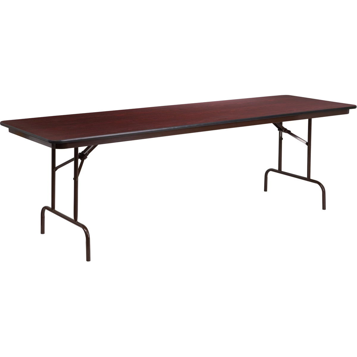 8-Foot Mahogany Melamine Laminate Folding Banquet Table M195