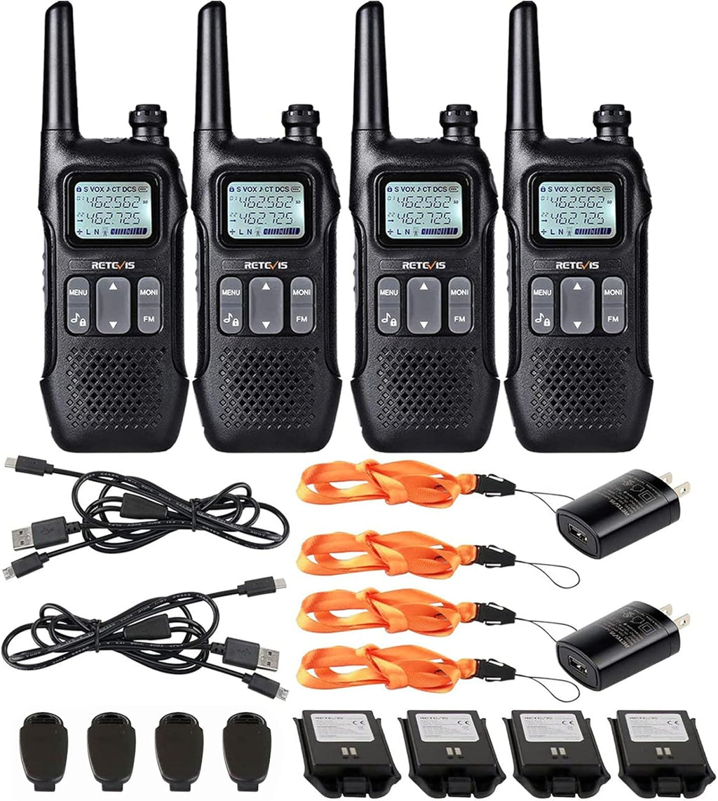 4 Pack Rechargeable Two Way Radio Walkie Talkies N79406