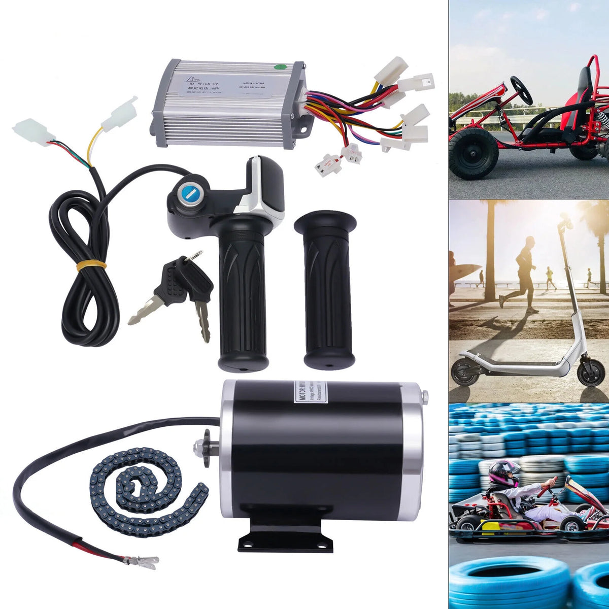 48V 3 Speed Gears Brush Electric Bicycle Conversion Kit V1209