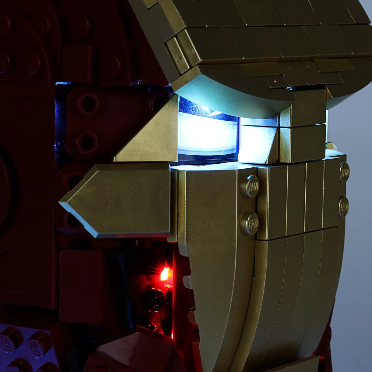 LED Lighting Set for Iron Man Helmet Building Blocks Model S729139