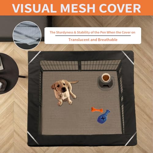 24" H 8 Panel Dog Playpen with Storage Bag X565330