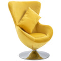Swivel Egg Chair with Cushion Yellow U386104