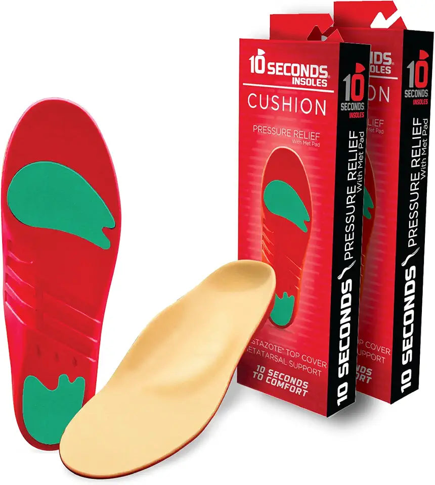 10 Seconds Pressure Relief Medium Arch Support Trim to Fit Memory Foam Topper 2-Pack A965753